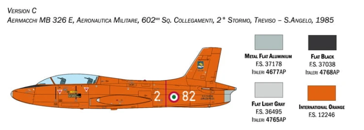 Samolot Aermacchi MB-326 Impala 2814 Italeri