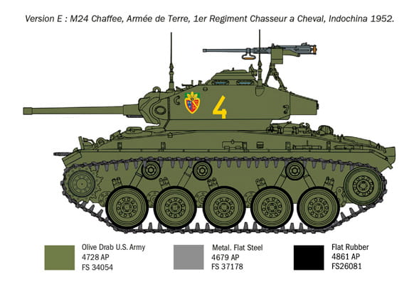 Czołg M24 Chaffee Korean War 6587 Italeri