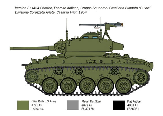 Czołg M24 Chaffee Korean War 6587 Italeri