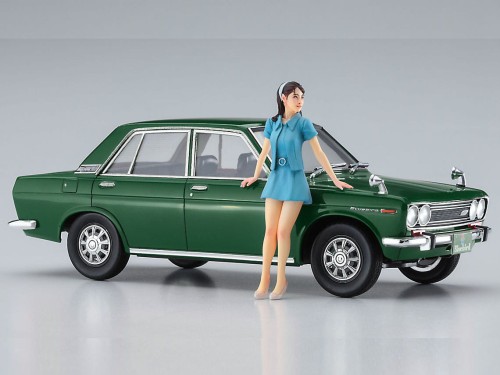 Datsun Bluebird 1600 SSS w/60's Girl's Figure SP477 52277 Hasegawa