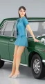 Datsun Bluebird 1600 SSS w/60's Girl's Figure SP477 52277 Hasegawa