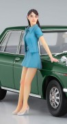 Datsun Bluebird 1600 SSS w/60's Girl's Figure SP477 52277 Hasegawa