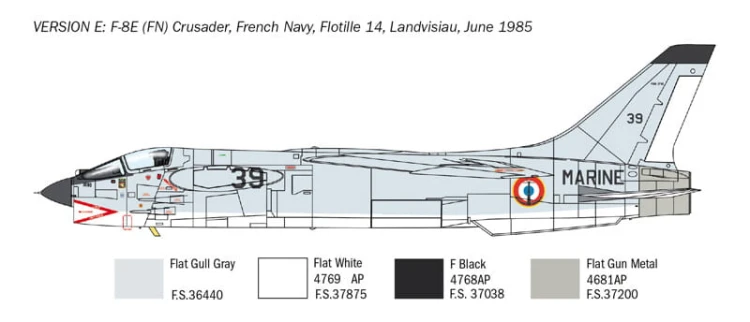 Samolot Vought F-8E Crusader 1456 Italeri