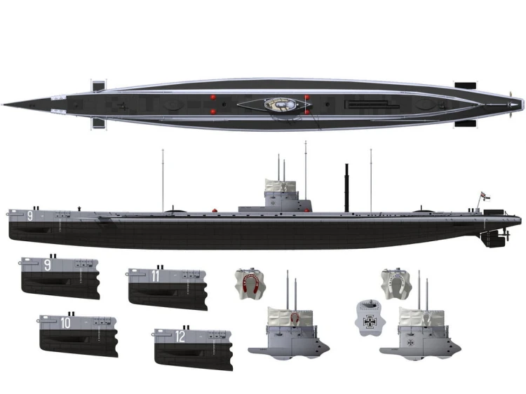 Okręt podwodny U-Boot SM U-9 DW72001 Das Werk