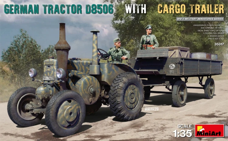 Traktor ciągnik Lanz D8506 z przyczepą 35317 MiniArt