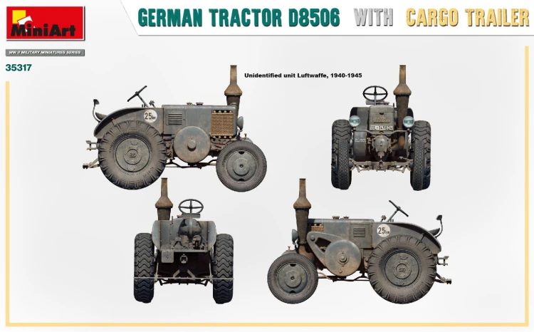Traktor ciągnik Lanz D8506 z przyczepą 35317 MiniArt