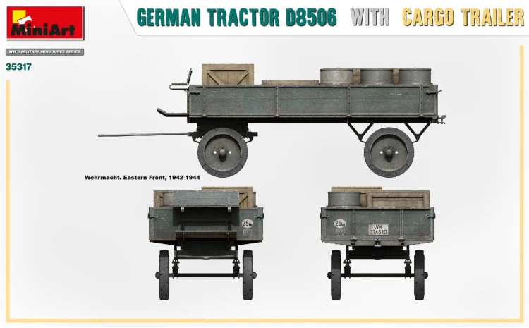 Traktor ciągnik Lanz D8506 z przyczepą 35317 MiniArt