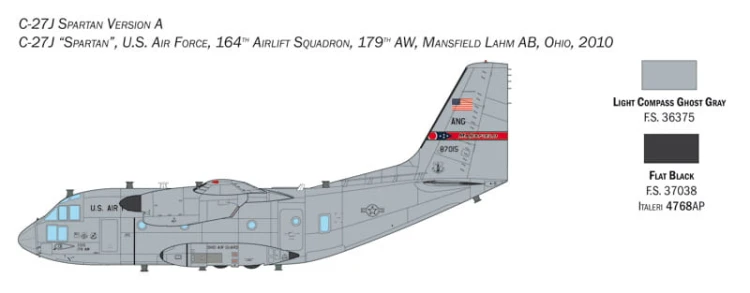 Samolot Alenia C-27J Spartan / G.222 1450 Italeri