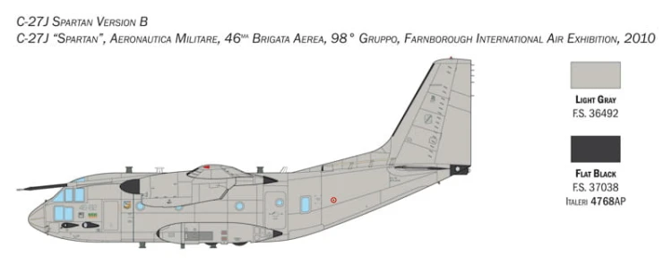 Samolot Alenia C-27J Spartan / G.222 1450 Italeri