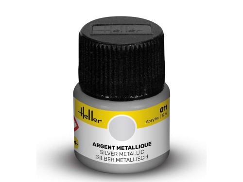 Farba akrylowa 011 Silver metallic 9011 Heller