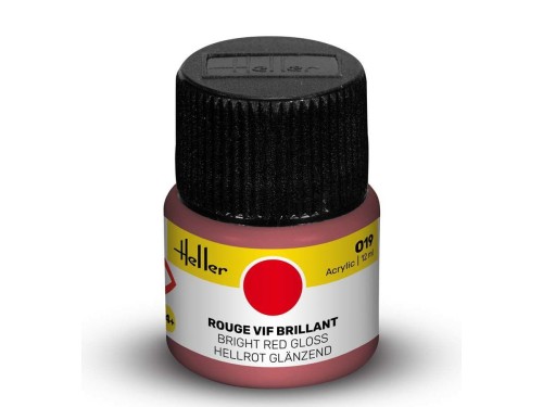 Farba akrylowa 019 Bright red gloss 9019 Heller