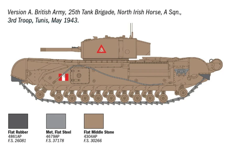 Czołg Churchill Mk.III 7083 Italeri