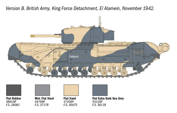 Czołg Churchill Mk.III 7083 Italeri