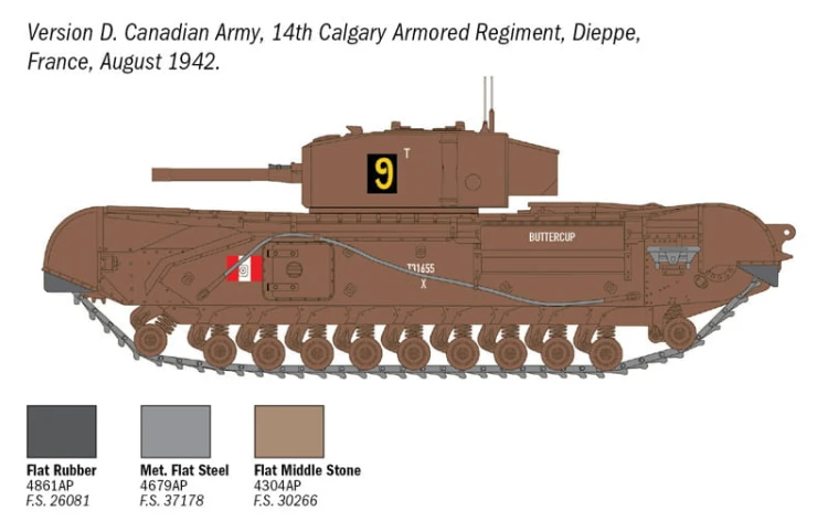 Czołg Churchill Mk.III 7083 Italeri