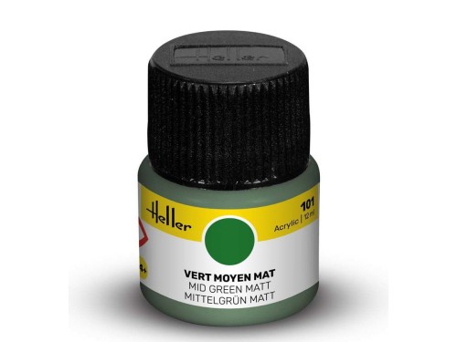 Farba akrylowa 101 Mid green matt 9101 Heller