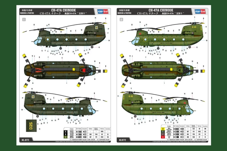 Śmigłowiec CH-47A Chinook 81772 Hobby Boss