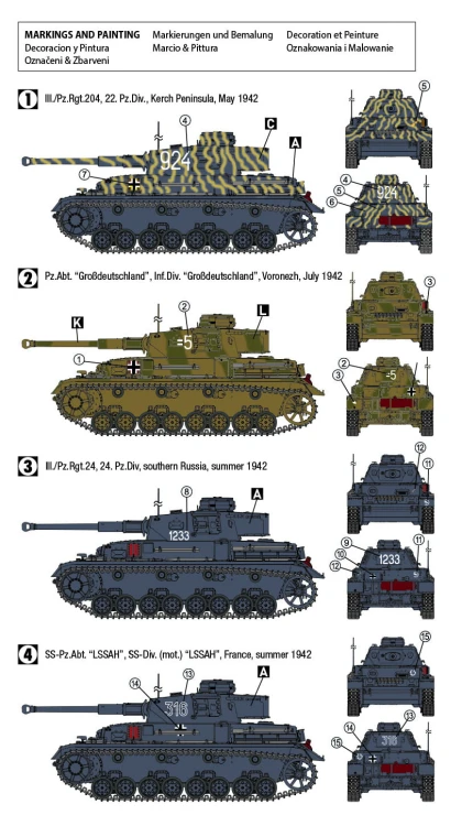 Czołg PzKpfw IV Ausf.F2(G) Eastern front 1942 72701 Hobby 2000