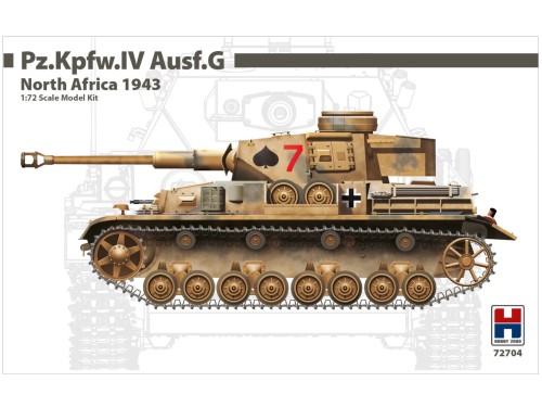 Czołg PzKpfw IV Ausf.G North Africa 1943 72704 Hobby 2000