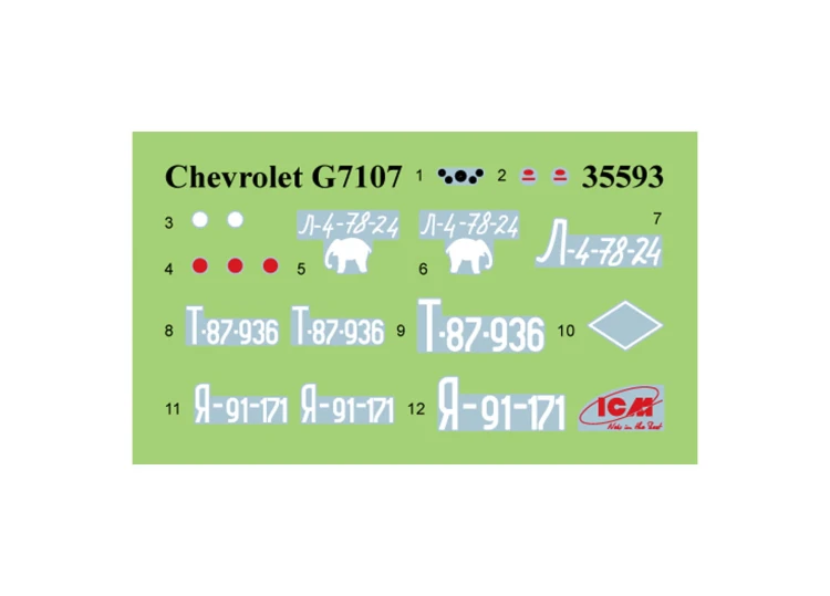 Ciężarówka wojskowa Chevrolet G7107 35593 ICM