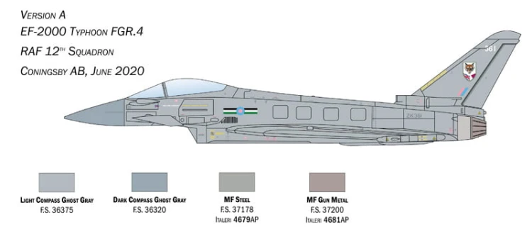 Samolot Eurofighter Typhoon EF-2000 1457 Italeri