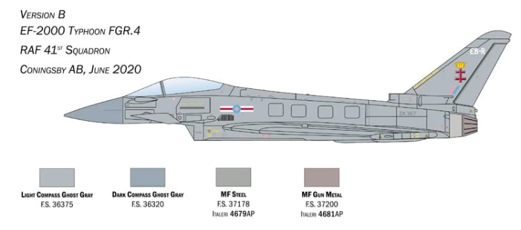Samolot Eurofighter Typhoon EF-2000 1457 Italeri