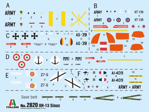 Śmigłowiec Bell OH-13 Sioux 2820 Italeri