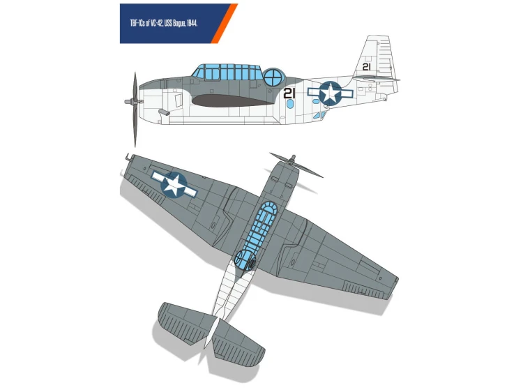 Samolot Grumman TBF-1C Avenger 12340 Academy