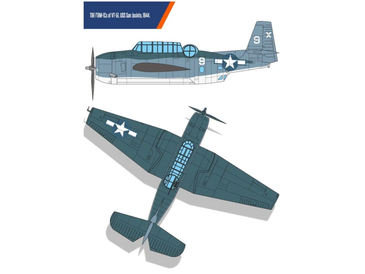 Samolot Grumman TBF-1C Avenger 12340 Academy
