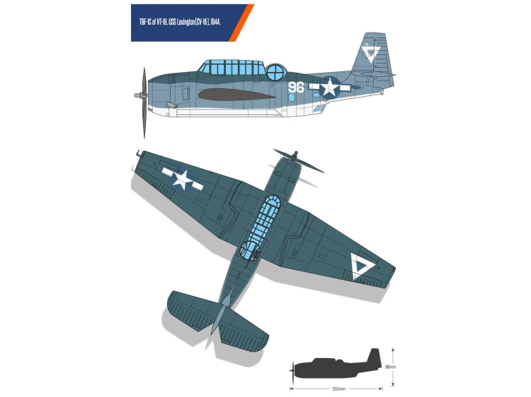 Samolot Grumman TBF-1C Avenger 12340 Academy