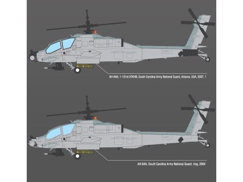 Śmigłowiec Hughes AH-64A Apache 12129 Academy