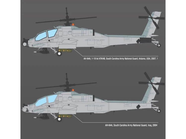Śmigłowiec Hughes AH-64A Apache 12129 Academy