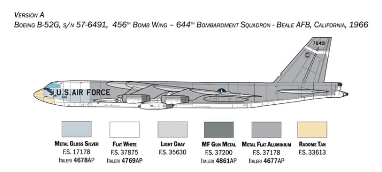 Samolot Boeing B-52G Stratofortress 1451 Italeri