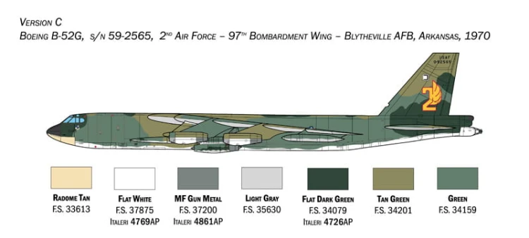 Samolot Boeing B-52G Stratofortress 1451 Italeri
