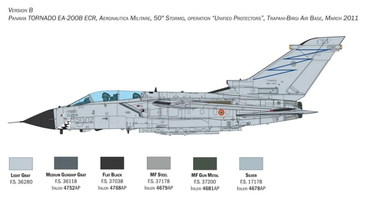 Samolot Panavia Tornado ECR 2517 Italeri