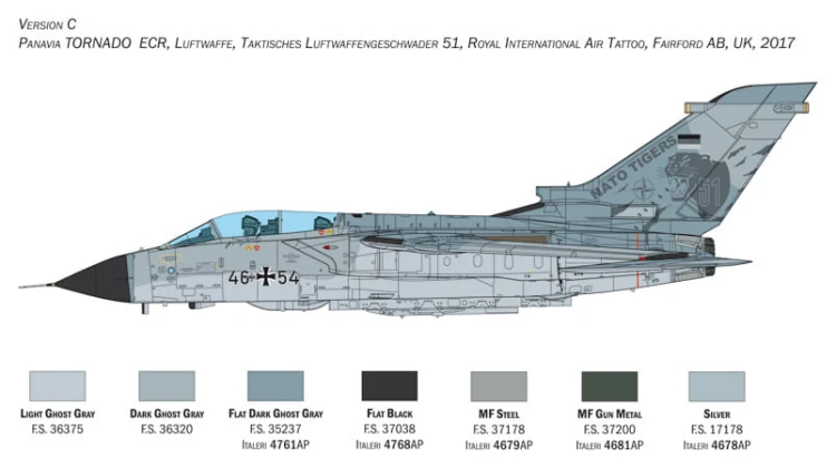 Samolot Panavia Tornado ECR 2517 Italeri