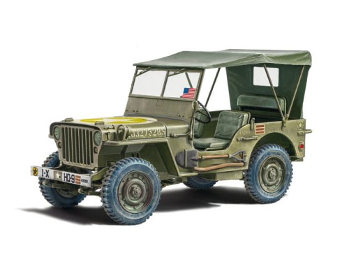 Samochód wojskowy Willys MB Jeep 3635 Italeri
