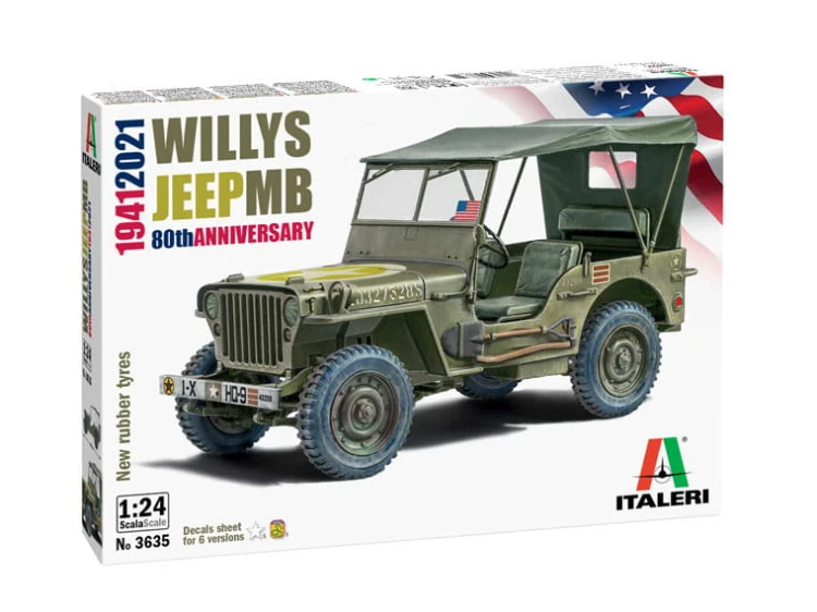 Samochód wojskowy Willys MB Jeep 3635 Italeri