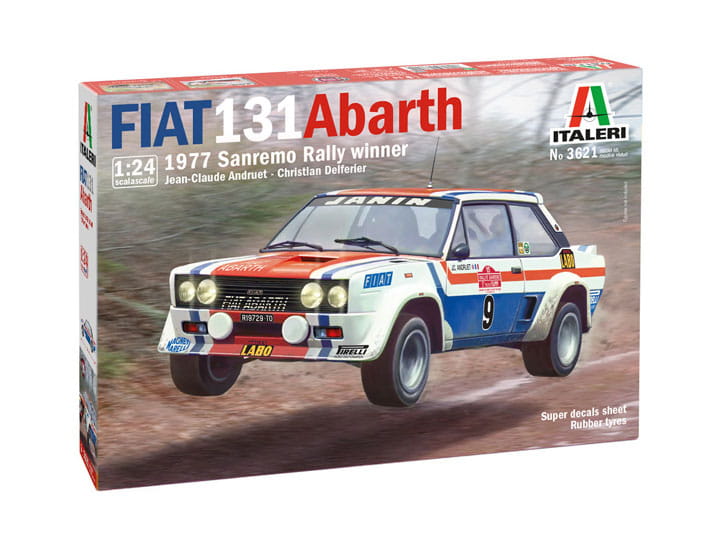 Fiat 131 Abarth 1977 Sanremo Rally 3621 Italeri