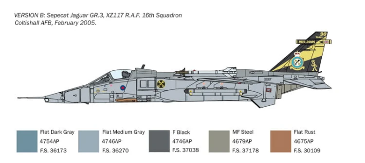 Samolot Jaguar GR.1/GR.3 RAF 1459 Italeri