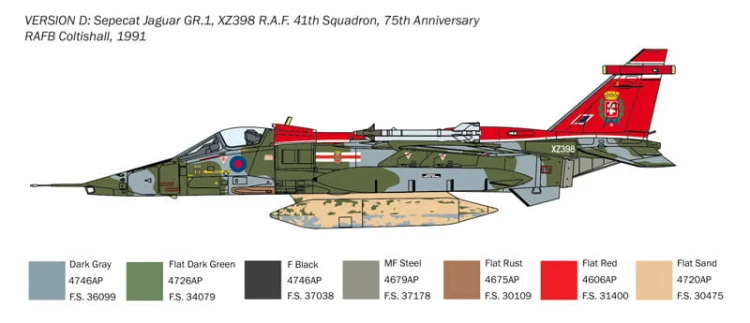 Samolot Jaguar GR.1/GR.3 RAF 1459 Italeri