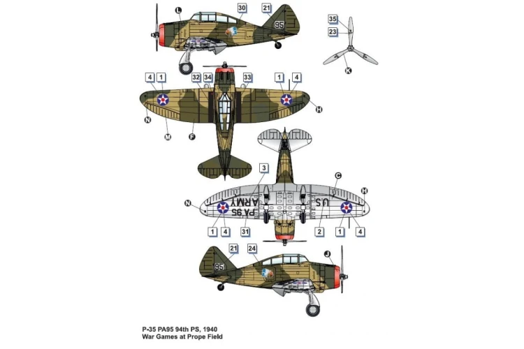 Samolot Seversky P-35 DW48012 Dora Wings