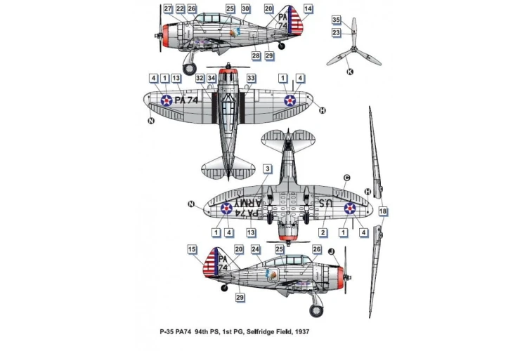 Samolot Seversky P-35 DW48012 Dora Wings