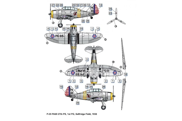 Samolot Seversky P-35 DW48012 Dora Wings
