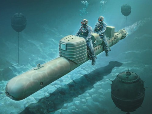 Torpeda wolnobieżna S.L.C. Maiale 5621 Italeri