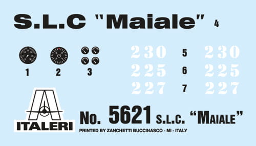 Torpeda wolnobieżna S.L.C. Maiale 5621 Italeri