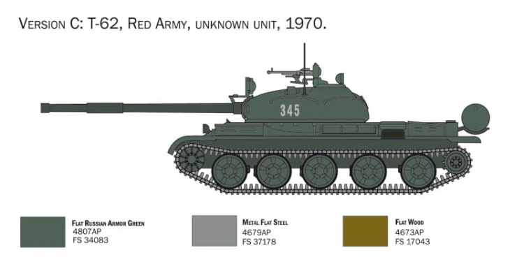 Czołg T-62 7006 Italeri