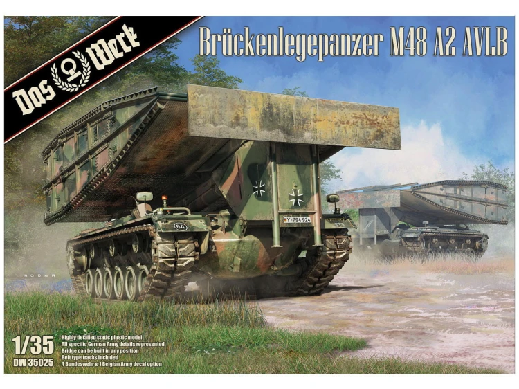 Czołg Bruckenlegepanzer M48 A2 AVLB DW35025 Das Werk