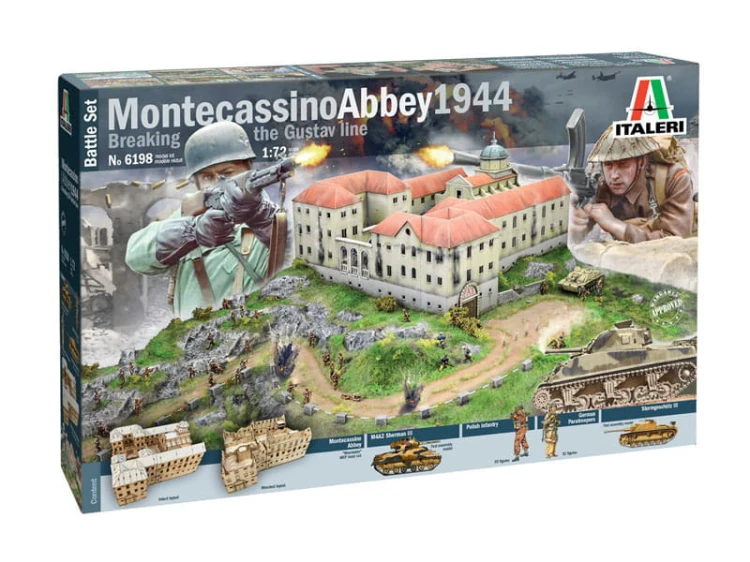 Bitwa o Monte Cassino 1944 diorama 6198 Italeri