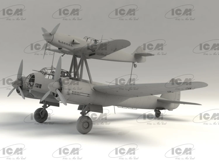 Samoloty Mistel S1 Messerschmitt Bf109 F-4 & Junkers Ju-88 A-4 48101 ICM