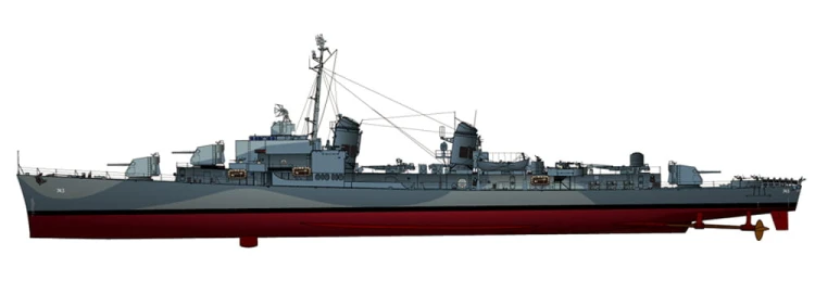 Okręt niszczyciel USS DD-743 Southerland 1945 SP-7057 Takom
